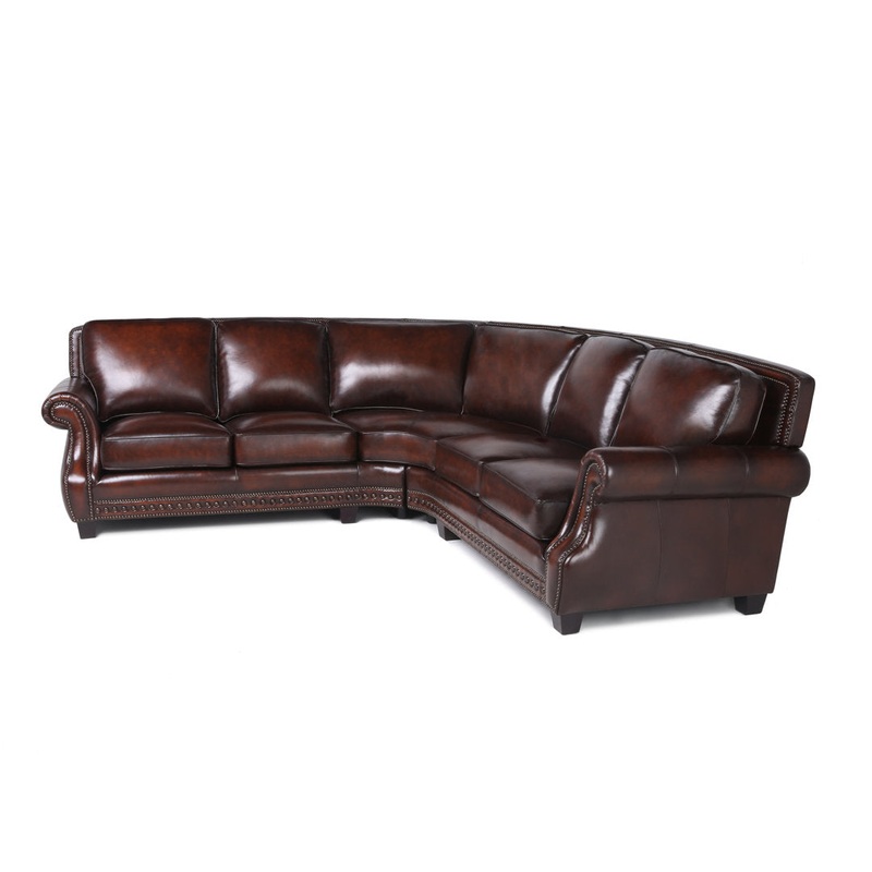Shae 2 – Piece Traditional Leather Sectional Birch Lane