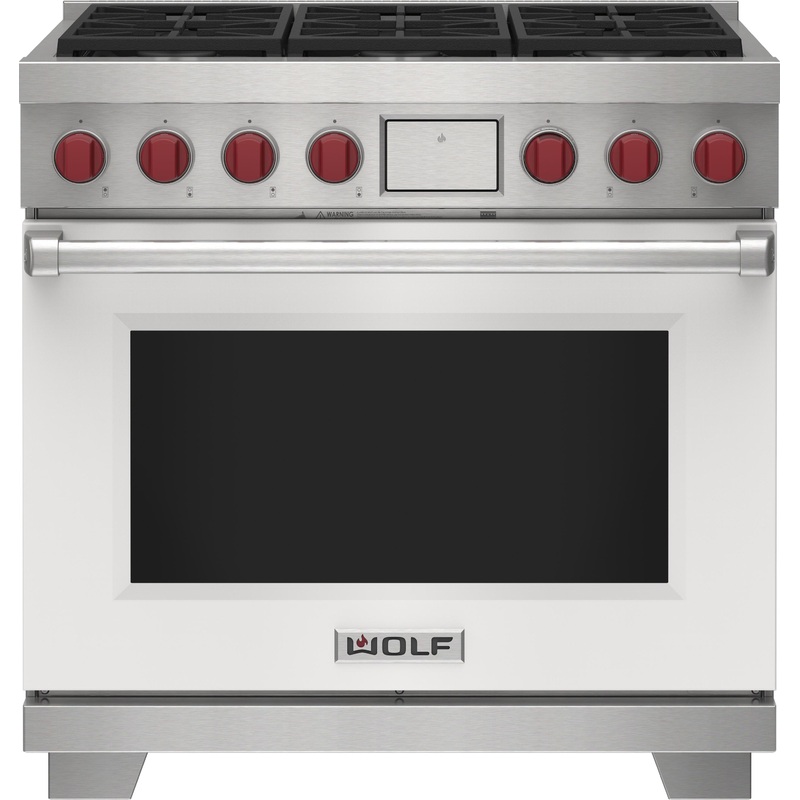 Wolf DF36650WHP 36″ Dual Fuel Range – 6 Burners