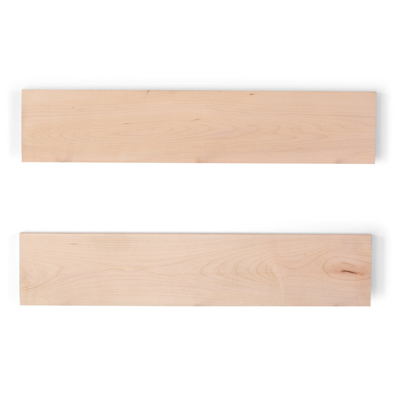 Bridgecliff 2 Piece Poplar Solid Wood Floating Shelf (Set of 2) Rosalind Wheeler Size: 1.38″ H x 48″ W x 6″ D Finish: Natural