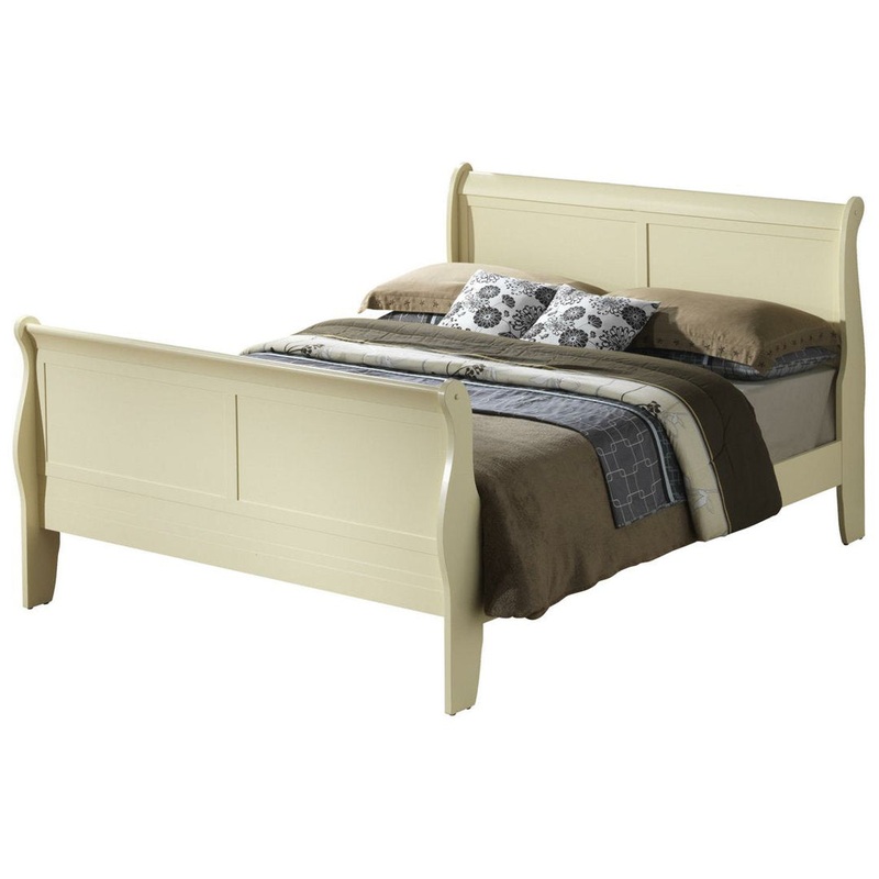 Louis Phillipe Sleigh Bed Glory Furniture Color: Beige Size: King