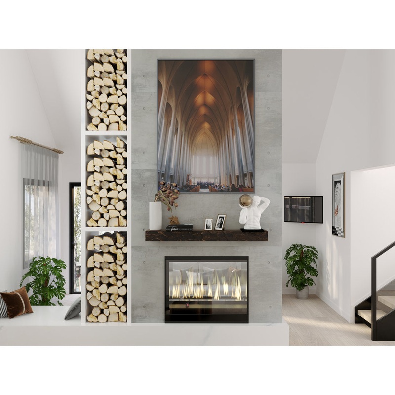 Rough Hewn Fireplace Shelf Mantel Dogberry Collections Depth: 6.25″, Finish: Dark Chocolate, Shelf Length: 60″