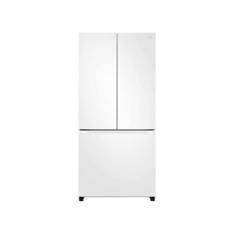 18 cu. ft. Smart Counter Depth 3-Door French Door Refrigerator in White