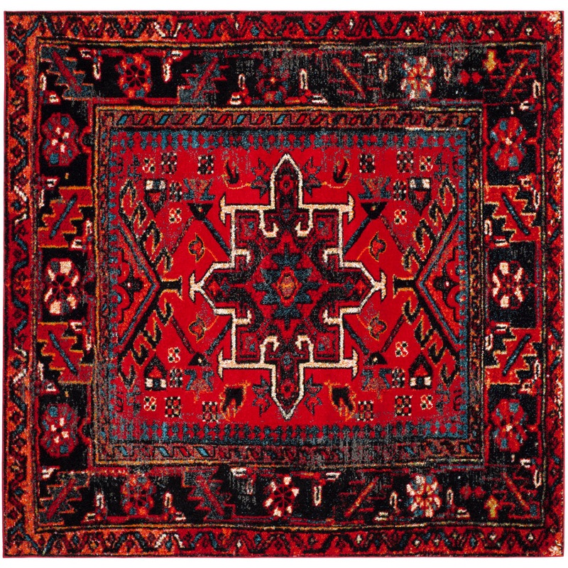Amaniya Vintage Hamadan Performance Southwestern Rug Union Rustic Rug Size: Square 5’3″