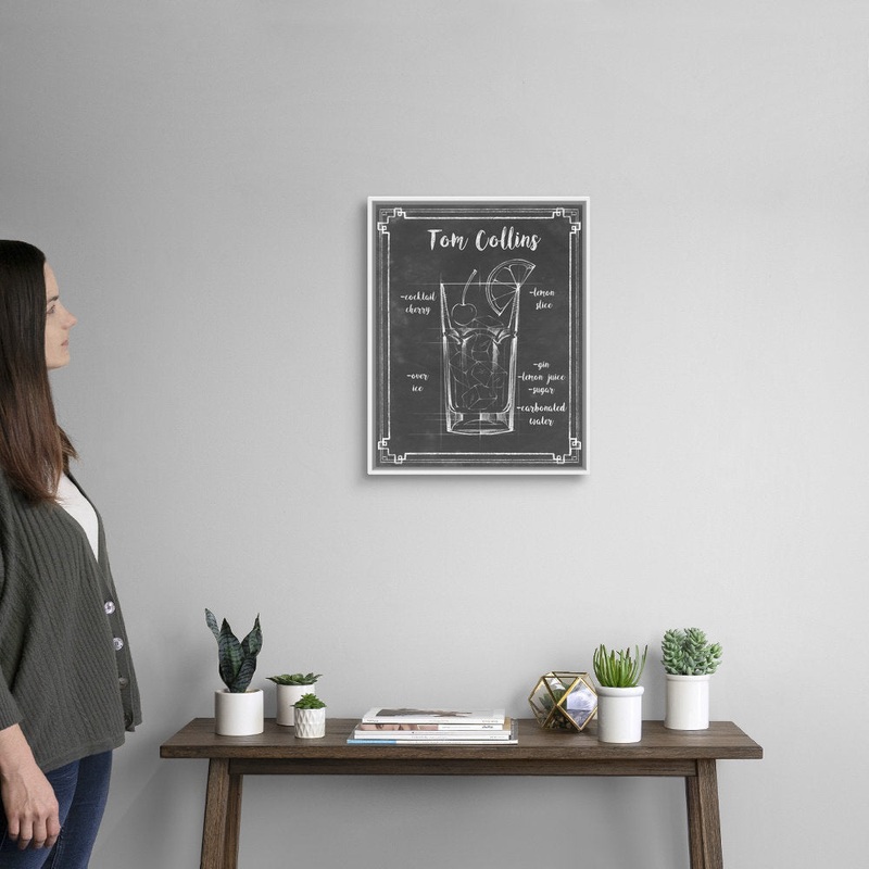 Mixology II – Graphic Art Print on Canvas 17 Stories Size: 21.7″ H x 17.7″ W x 1.75″ D Format: White Floater Frame