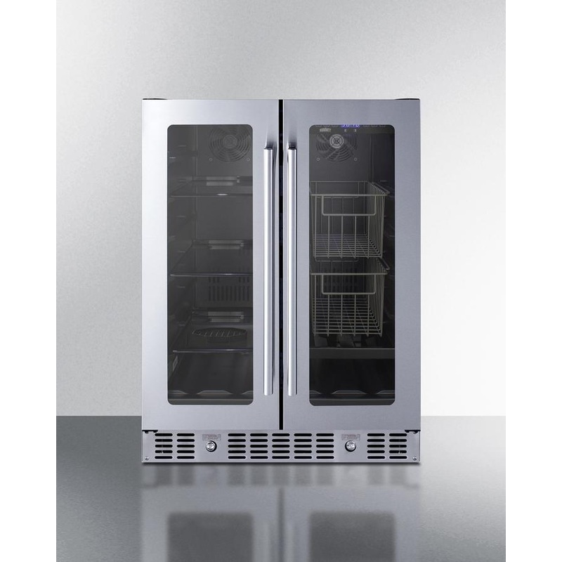 Summit ALFD24WBVPANTRY 24″ Built-in Dual-zone Produce Refrigerator, ADA Compliant