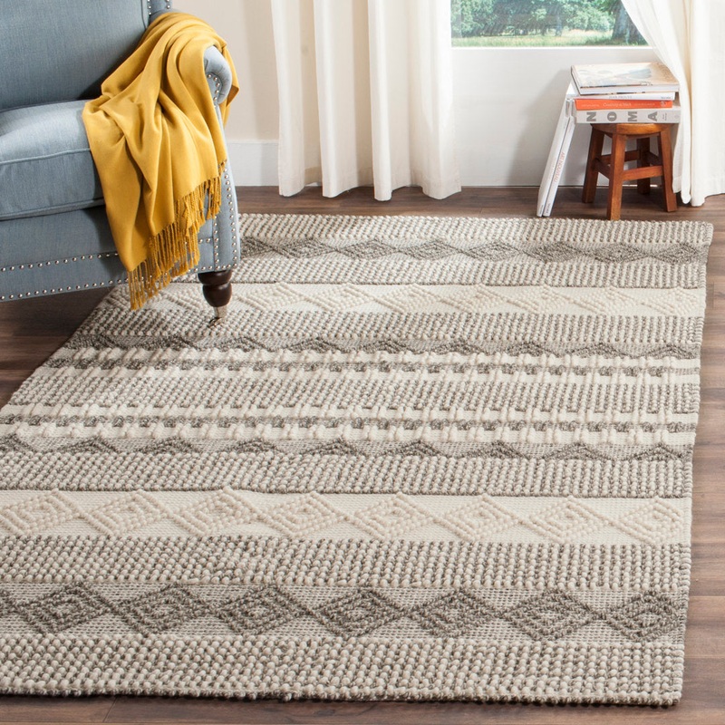 Jacques Hand Woven 60% Wool And 40% Cotton Striped Rug Union Rustic Rug Size: Rectangle 10′ x 14′