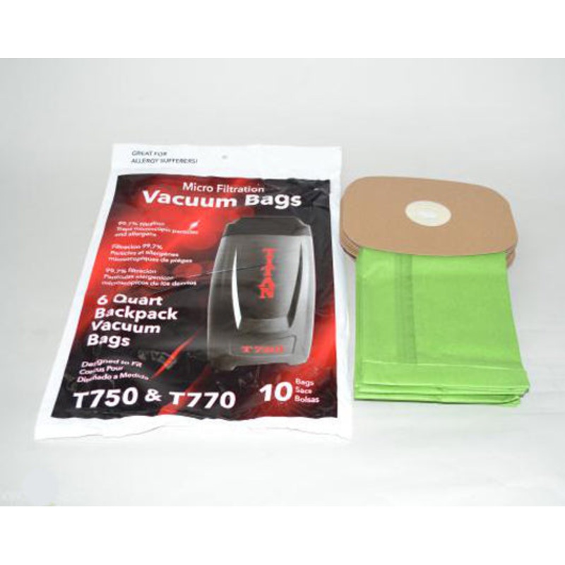 Titan SC100 Backpack Vacuum Bags – 10 Pack