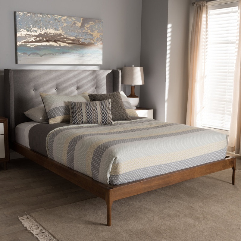Ellerman Tufted Platform Bed Mercury Row Color: Gray Size: Queen