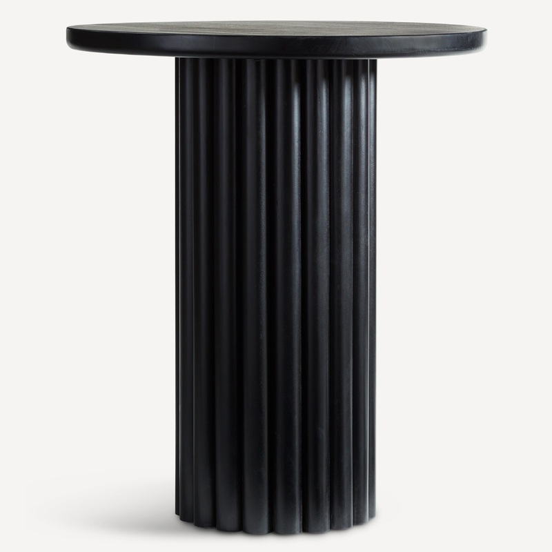Essence Pedestal Hardwood Bar Table – Midnight Hue