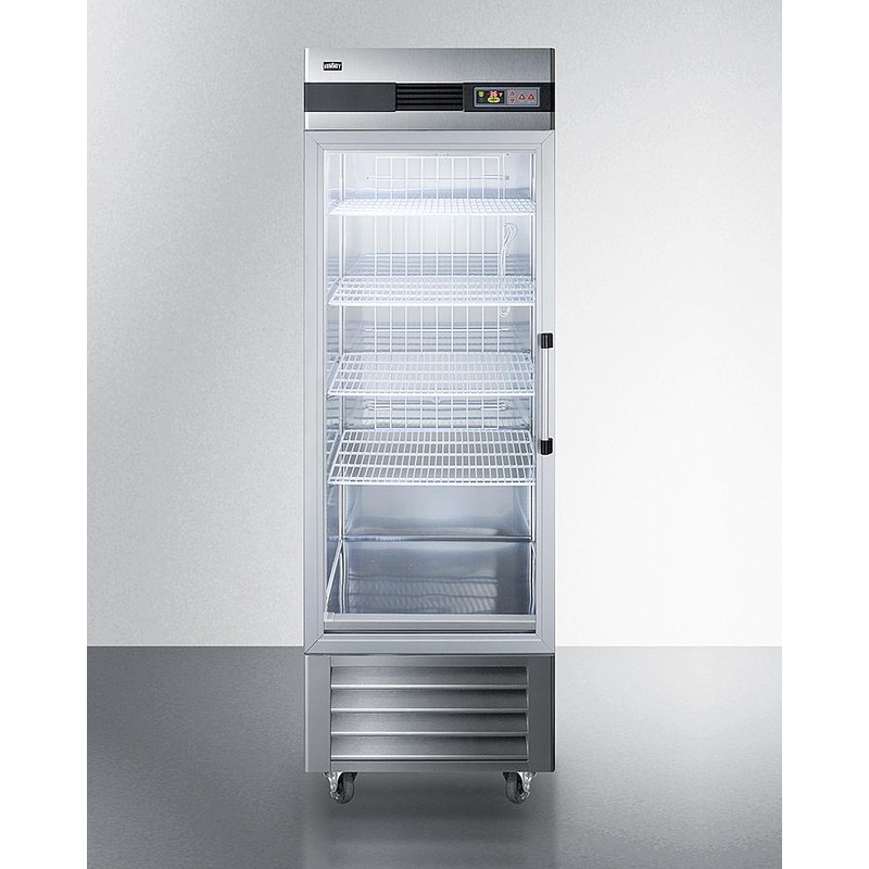 Summit SCR23SSGLH 23 CU.FT. Reach-in Refrigerator