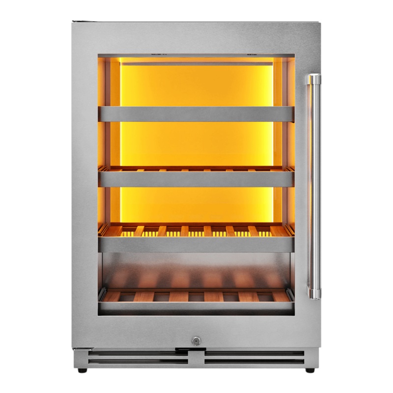 Thor Kitchen TWC24ULLH Thor Kitchen 24-Inch Single Zone Wine Cooler, Left Swing, 45 Wine Bottle Capacity – Model Twc24Ul-Lh