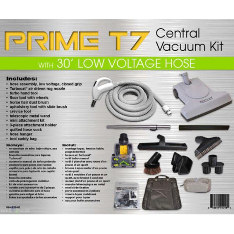 Titan Prime T7 Central Vacuum Kit 30ft Low Voltage