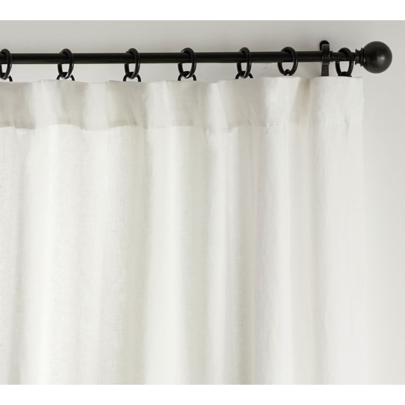 BELGIAN FLAX LINEN ROD POCKET CURTAIN