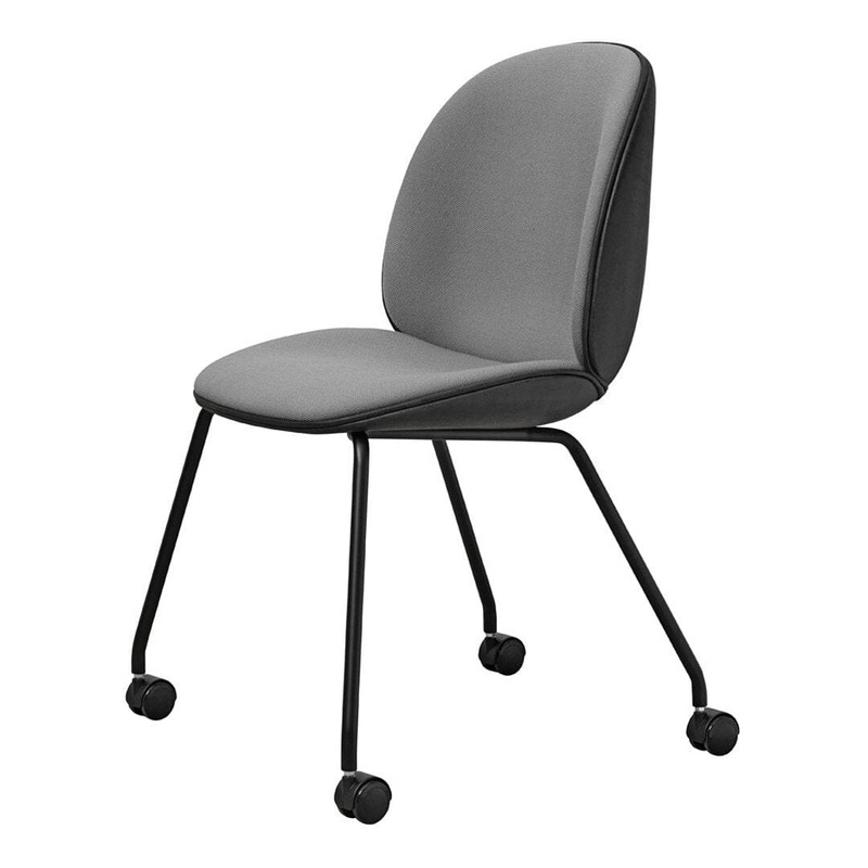 Beetle Meeting Chair 4 Legs with Castors – Front Upholstered