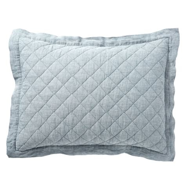 Belgian Flax Linen Diamond Sham No Insert – 26″x20″