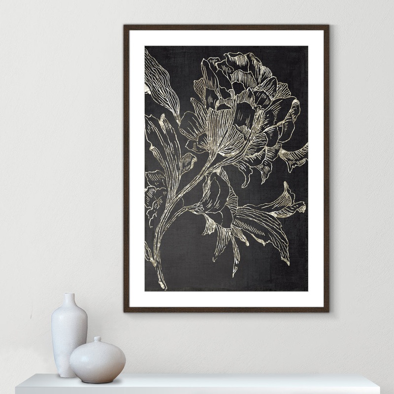 Golden Flower Folklore I by Asia Jensen – Picture Frame Graphic Art Print Joss & Main Size: 41.5″ H x 29.5″ W Format: Walnut Framed