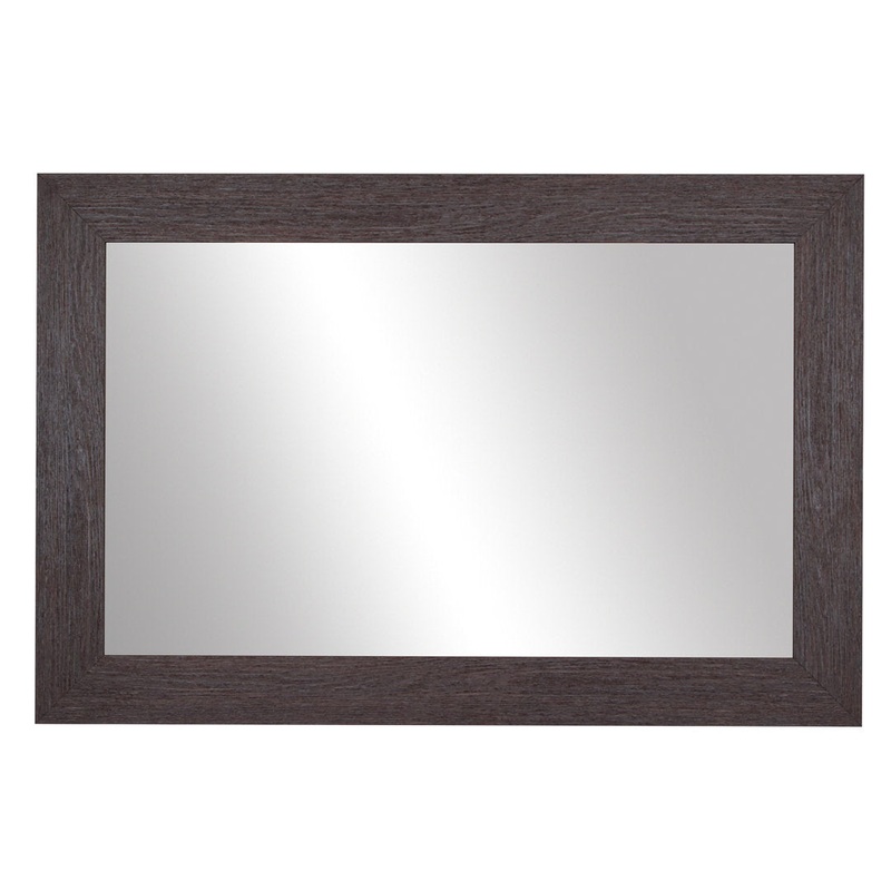 Shmuel Wood Framed with Safety Backing Ideal for Bathroom / Vanity Mirror Wade Logan Size: 28″ x 24″ Finish: Espresso Textured