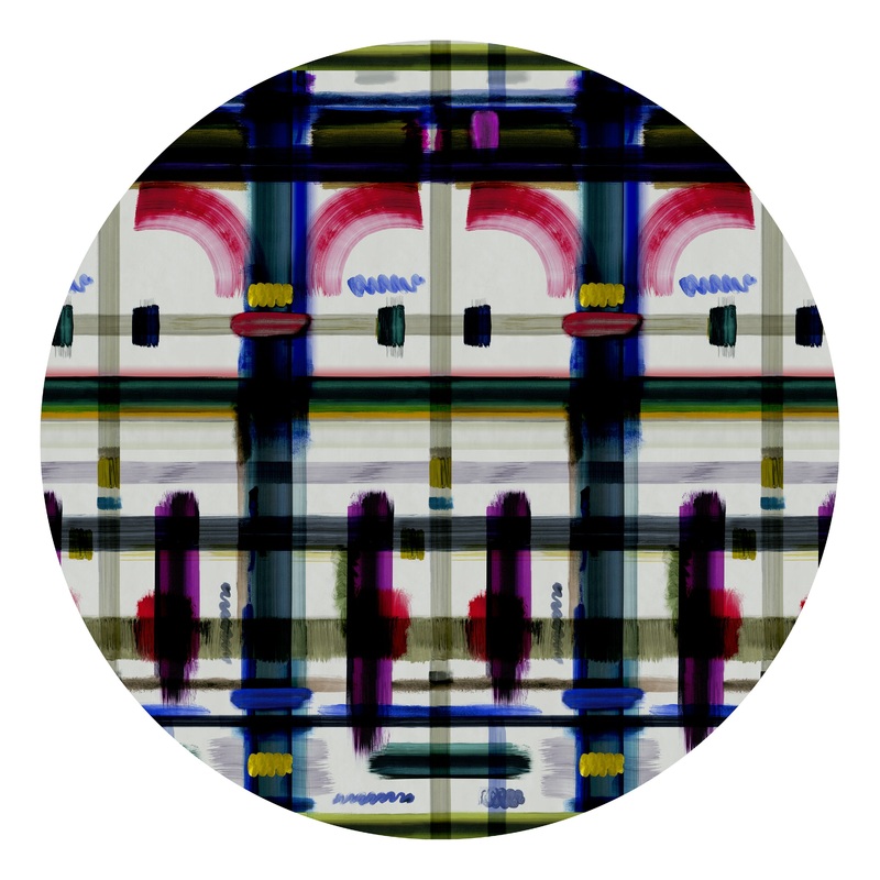 Corinthian Check Round Rug