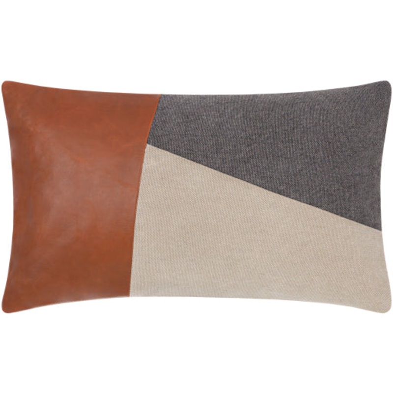 Timber Ridge TR-003 18×18 Cotton Leather Accent Pillow