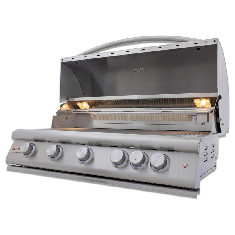 Blaze Grills BLZ5LTE3LP Blaze 40-Inch 5-Burner Premium Lte+ Gas Grill With Rear Burner And Built-In Lighting System, With Fuel Type – Propane