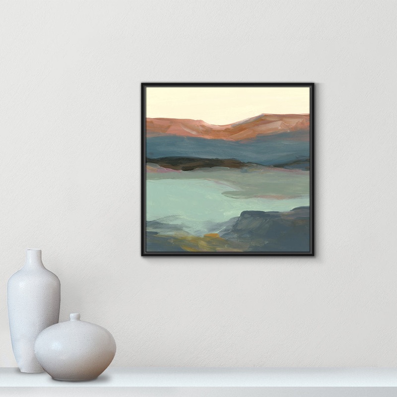 Rolling Bluffs by Carol Robinson – Painting Print Joss & Main Size: 25.5″ H x 25.5″ W x 2″ D Format: Black Framed Canvas