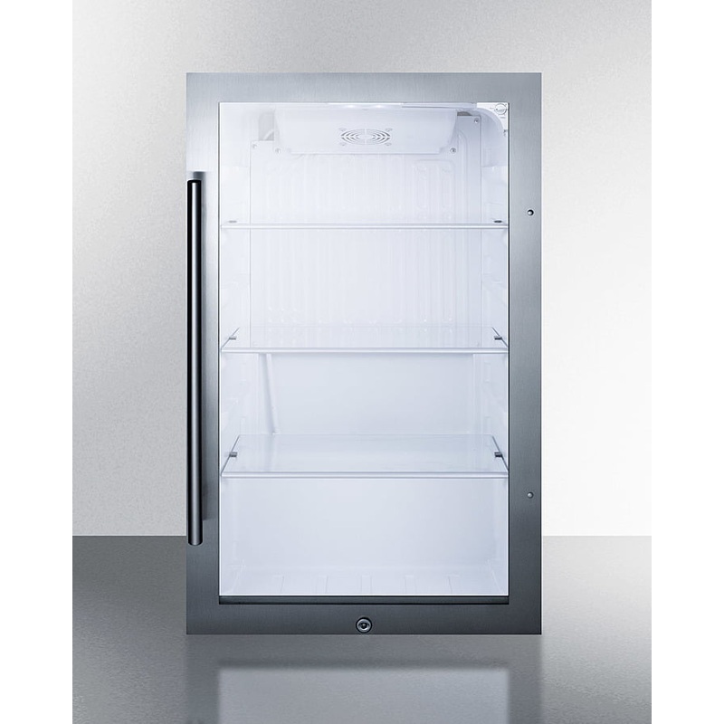 Summit SPR489OSCSS Shallow Depth Indoor/Outdoor Beverage Cooler