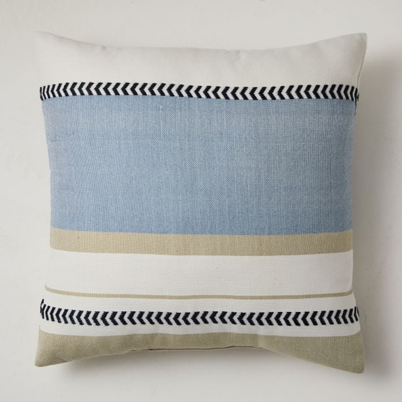 Variegated Block Stripe IndoorOutdoor Pillow No Insert-20″X20″