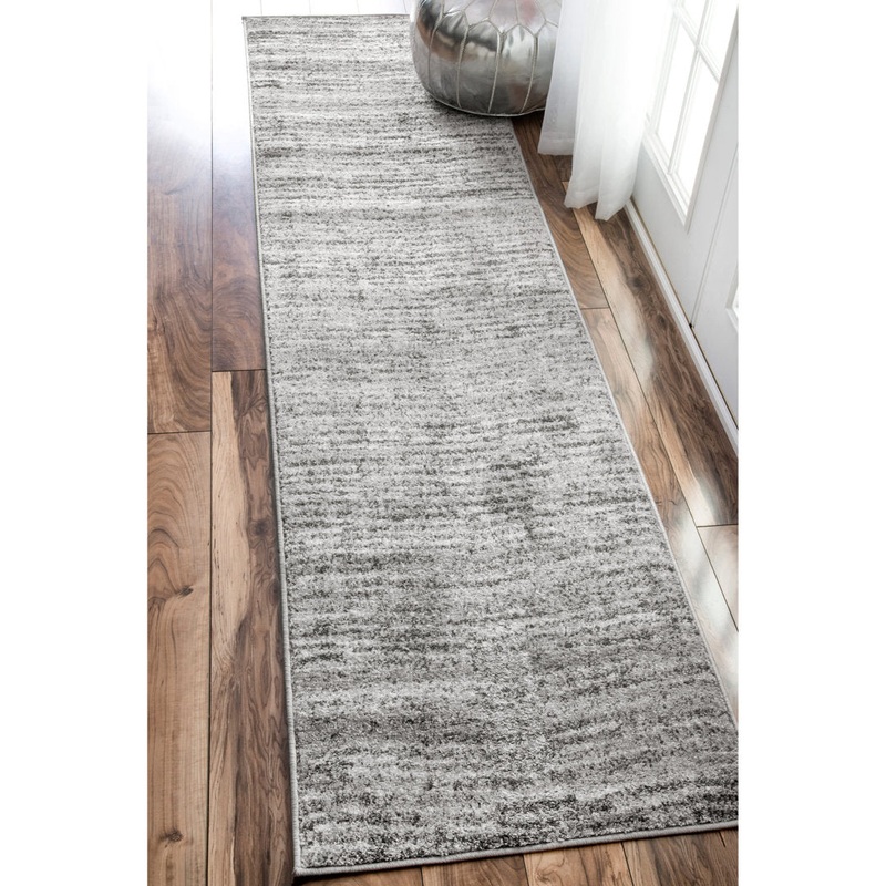 Artimas Abstract Transitional Performance Gray Rug Ebern Designs Rug Size: Runner 2’6″ x 10′