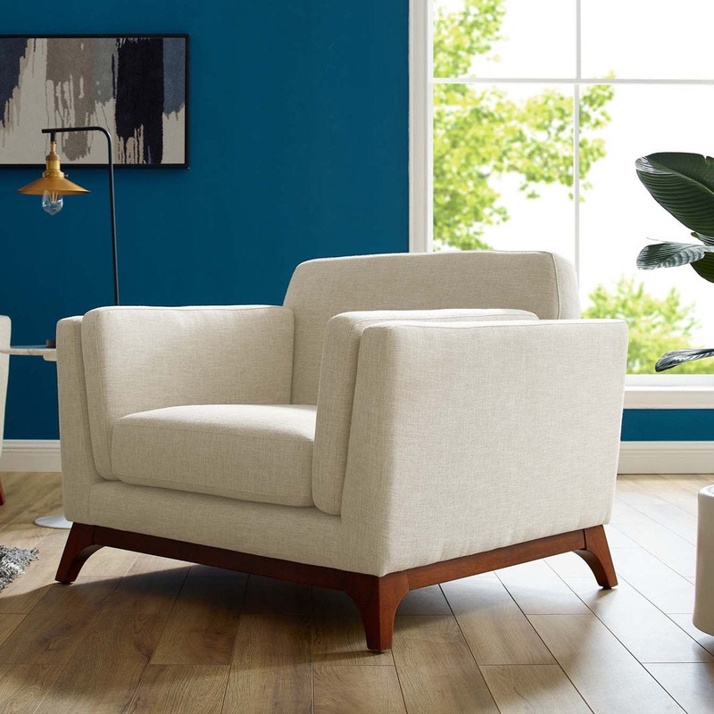 Bartouille Upholstered Fabric Armchair Union Rustic Fabric: Beige Polyester Blend
