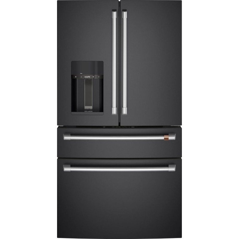 Cafe CXE22DP3PD1 CAF(EBACK) ENERGY STAR 22.3 Cu. Ft. Smart Counter-Depth 4-Door French-Door Refrigerator