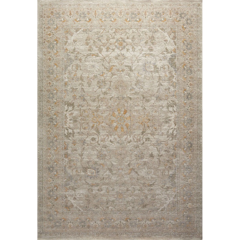Chris Loves Julia x Loloi Rosemarie Floral Ivory/Natural/ Yellow Area Rug Chris Loves Julia x Loloi Rug Size: Rectangle 9′ x 12′