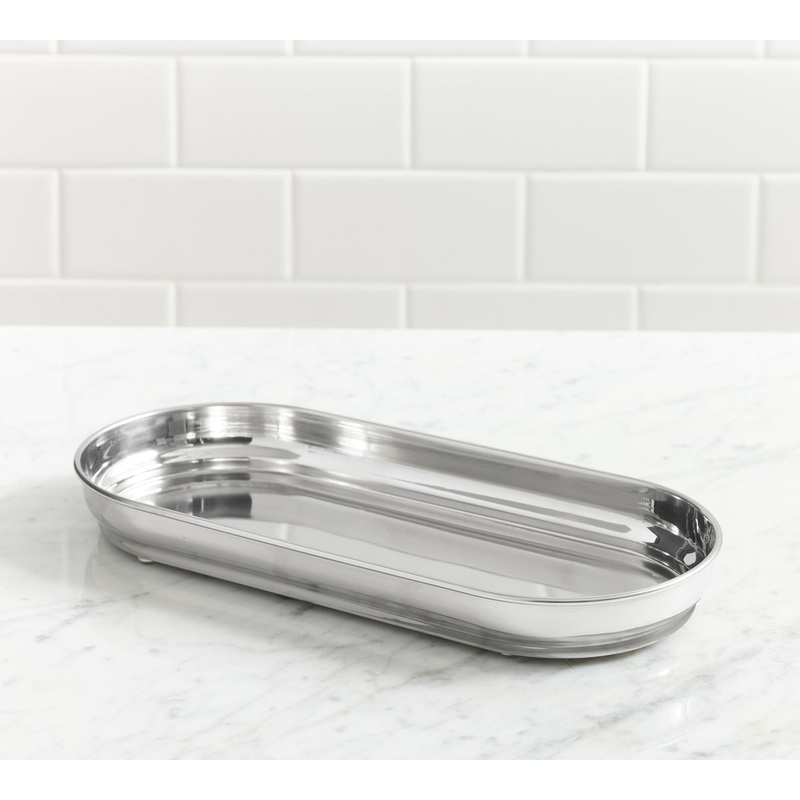 Mercer Polished Nickel Bathroom Tray