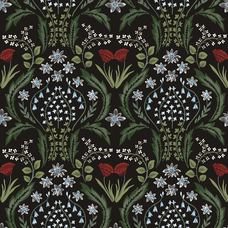 Scandi Floral Removable Wallpaper