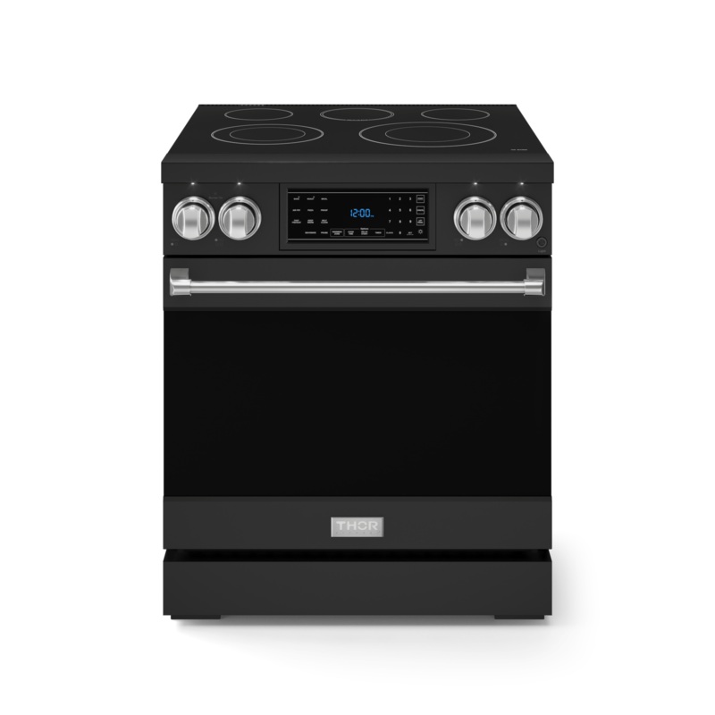 Thor Kitchen RSE30BSS 30 Inch Professional Electric Range With Tilt Panel Touch Control In Black/Stainless Steel Gordon Ramsay Series – Rse30B-Ss