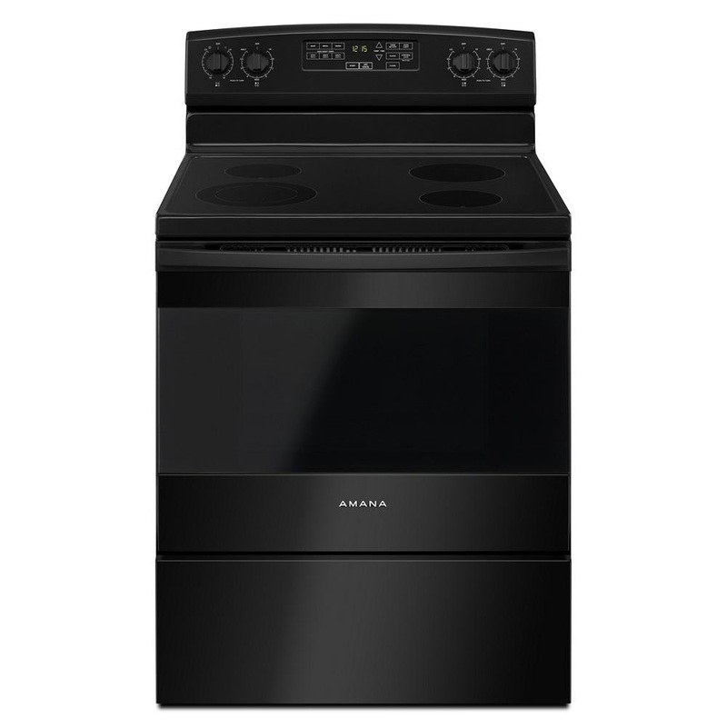 Amana AER6603SFB 30-inch Amana Electric Range with Extra-Large Oven Window