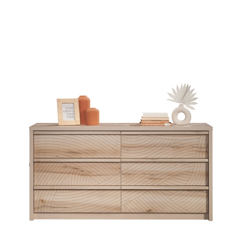 Holtzlander Double Dresser Union Rustic Color: Pacific Maple/Flowing Wave