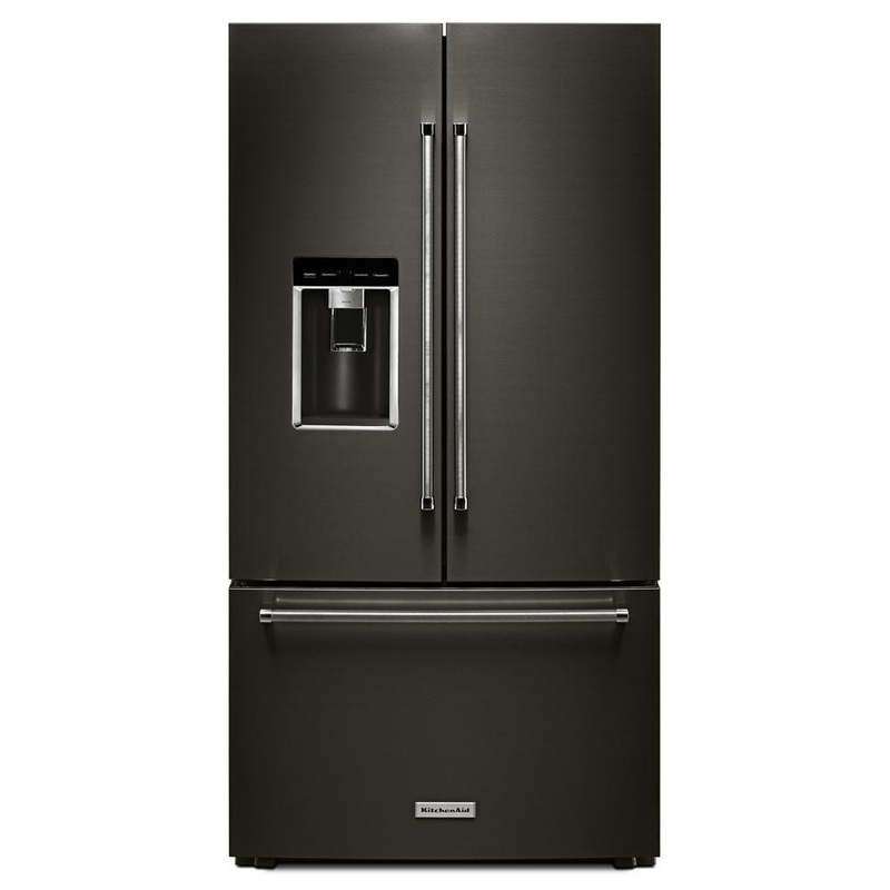 Kitchenaid KRFC704FBS 23.8 cu. ft. 36″ Counter-Depth French Door Platinum Interior Refrigerator with PrintShield Finish