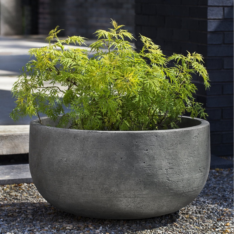 Tribeca Cast Stone Pot Planter 17 Stories Color: Natural