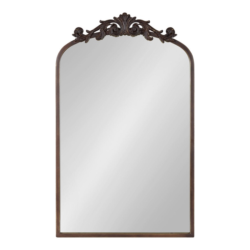 Anglo Arendahl Traditional Accent Mirror Fleur De Lis Living Size: 36″ x 24″ Finish: Bronze