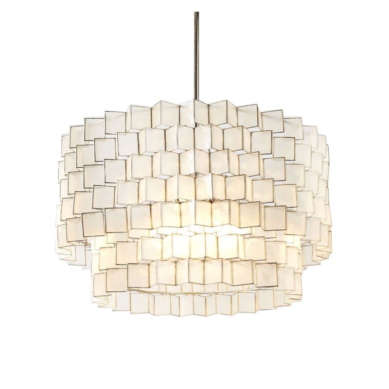 Capiz Zigzag Chandelier