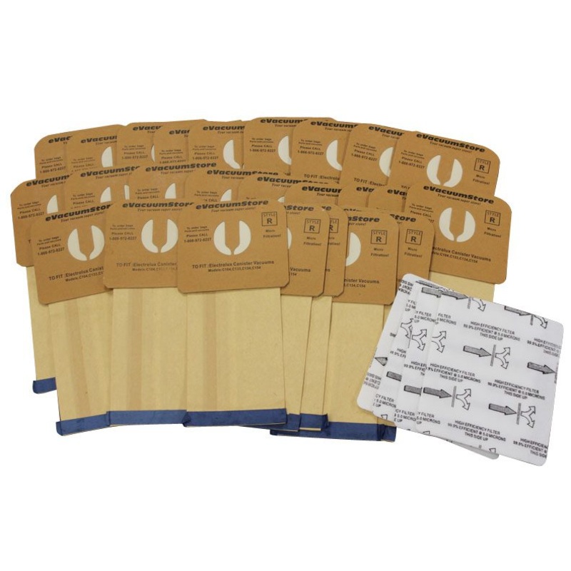 Electrolux 25 Pack Generic Style R Bags and 4 Filters