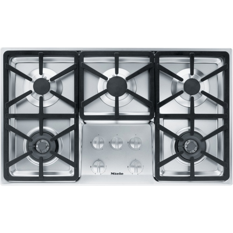 Miele KM3474GSTAINLESSSTEEL Km 3474 G – Gas Cooktop With 2 Dual Wok Burners For Particularly Versatile Cooking Convenience.