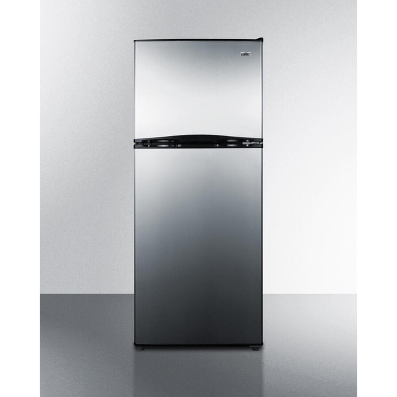 Summit FF1387SS Energy Star Qualified 24″ Wide 11.5 Cu.Ft. Frost-Free Refrigerator-Freezer With Black Cabinet And Stainless Steel Doors