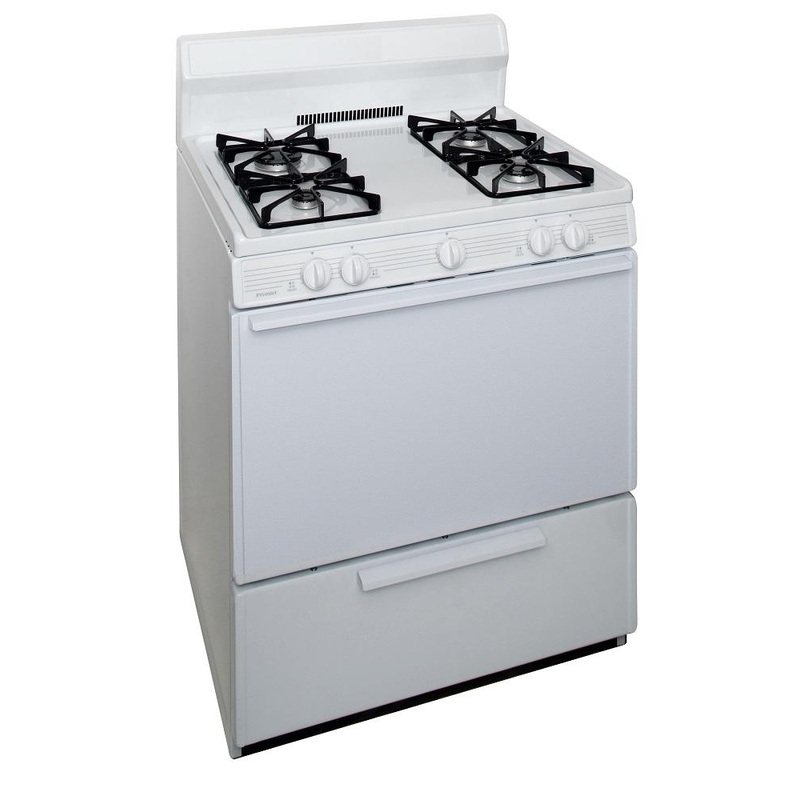 30 in. Freestanding Sealed Burner Spark Ignition Gas Range in White