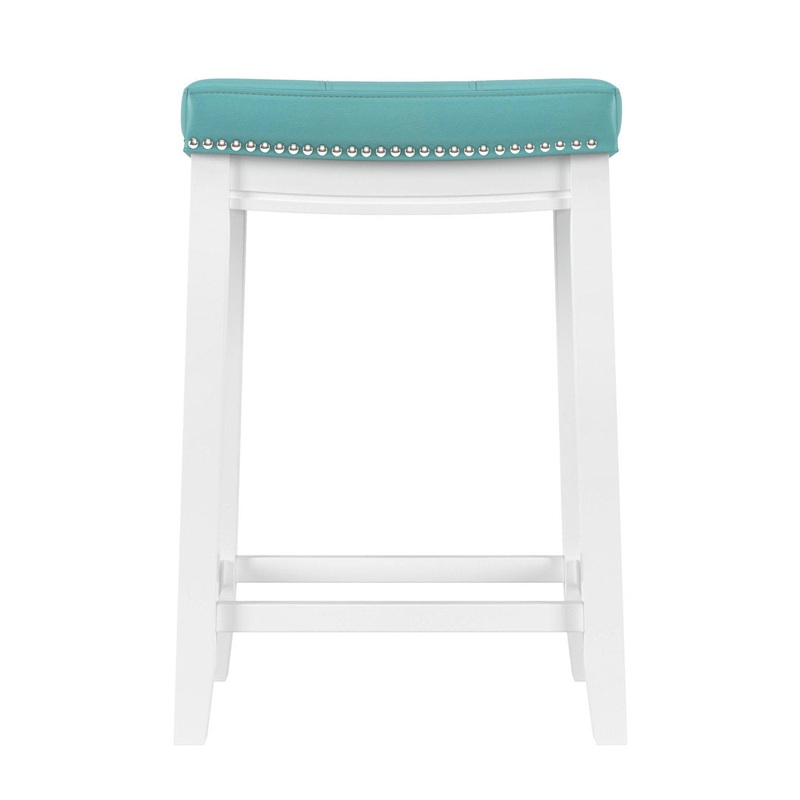 Arlyce Counter & Bar Solid Wood Backless Stool with Upholstered Seat Lark Manor Seat Height: Counter Stool (26.5″ Seat Height)