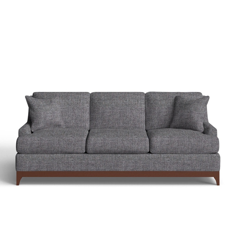 Madelyn 89″ Recessed Arm Sofa Wayfair Custom Upholstery Fabric: Cast Slate Sunbrella Plainweave