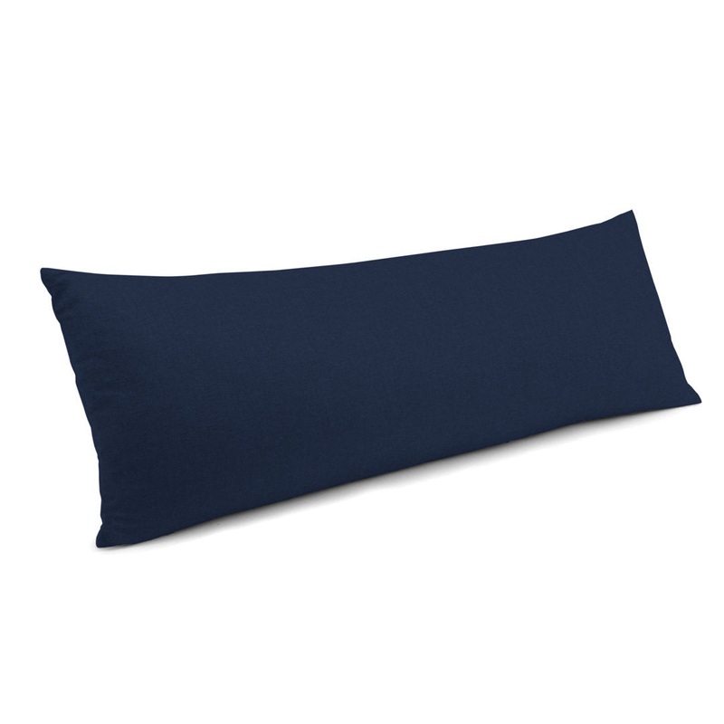 Rectangular Pillow Cover & Insert The Pillow Collection Color: Indigo Blue Size: 14″ x 48″