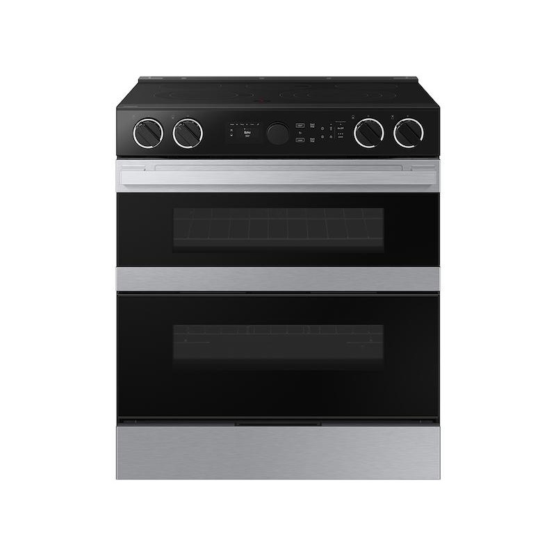 Samsung NSE6DG8550SR Bespoke Smart Slide-In Electric Range 6.3 Cu. Ft. With Flex Duo & Illuminated Precision Knobs In Stainless Steel