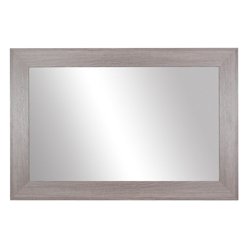 Shmuel Wood Framed with Safety Backing Ideal for Bathroom / Vanity Mirror Wade Logan Size: 30″ x 36″ Finish: Driftwood Textured