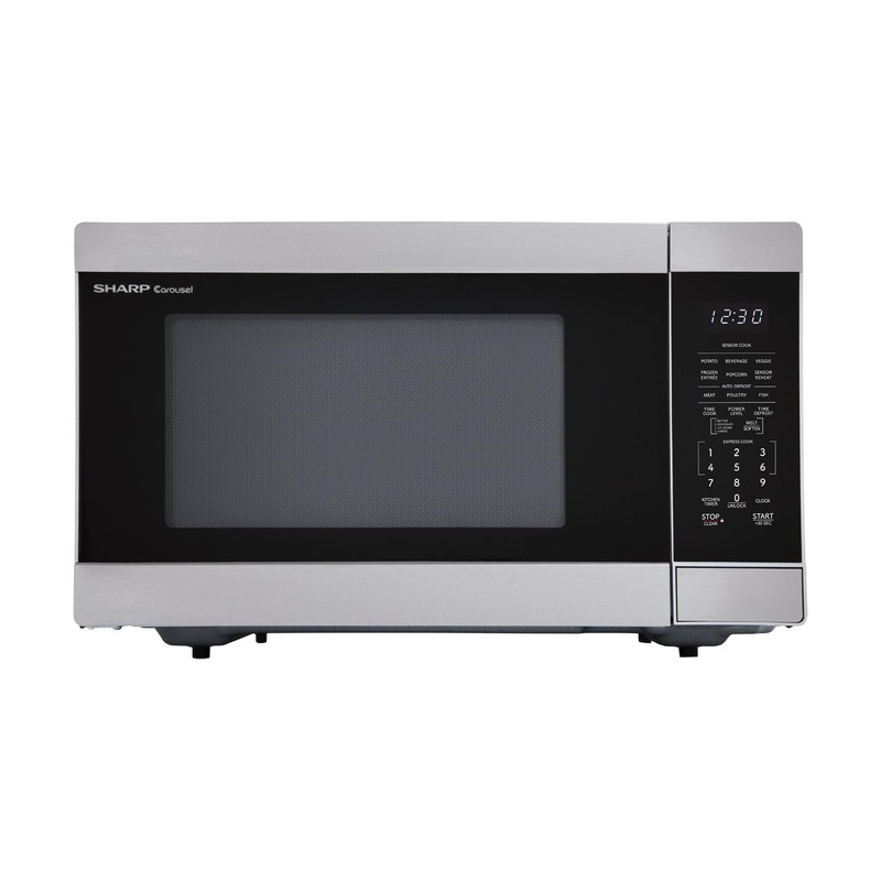 SMC1662KS Sharp 1.6 cu. ft. 1100W Stainless Steel Countertop Microwave Oven